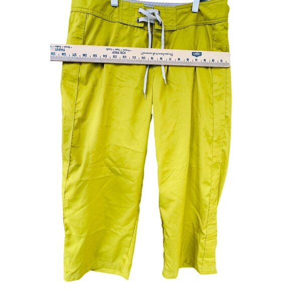 Water Girl Patagonia Pants Women's Sz 8 Lime Green Print Cropped Surfer - Picture 6 of 7